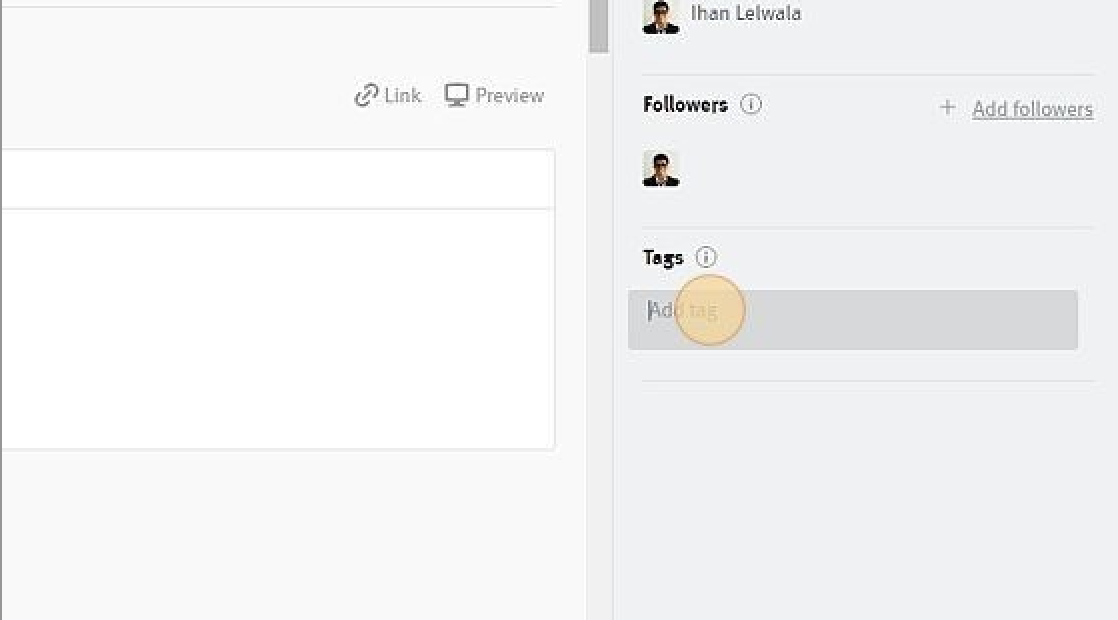 Close up of tags field on Lever job posting