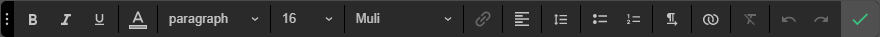 Text formatting toolbar