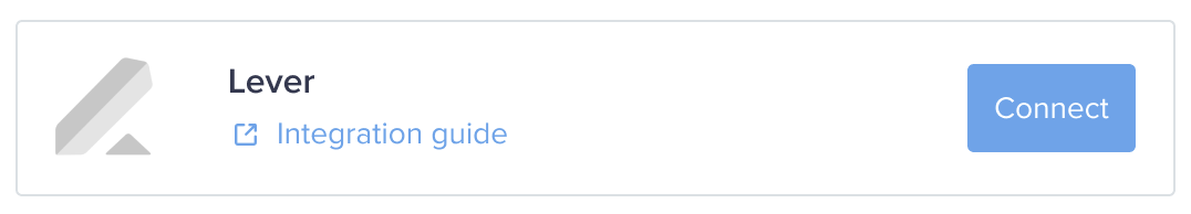 Lever integration card in OfferZen