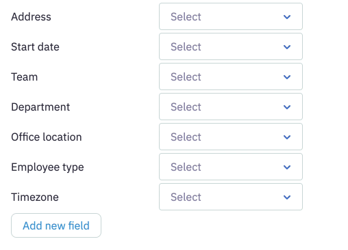 Live image of field dropdown menu in Sora being expanded