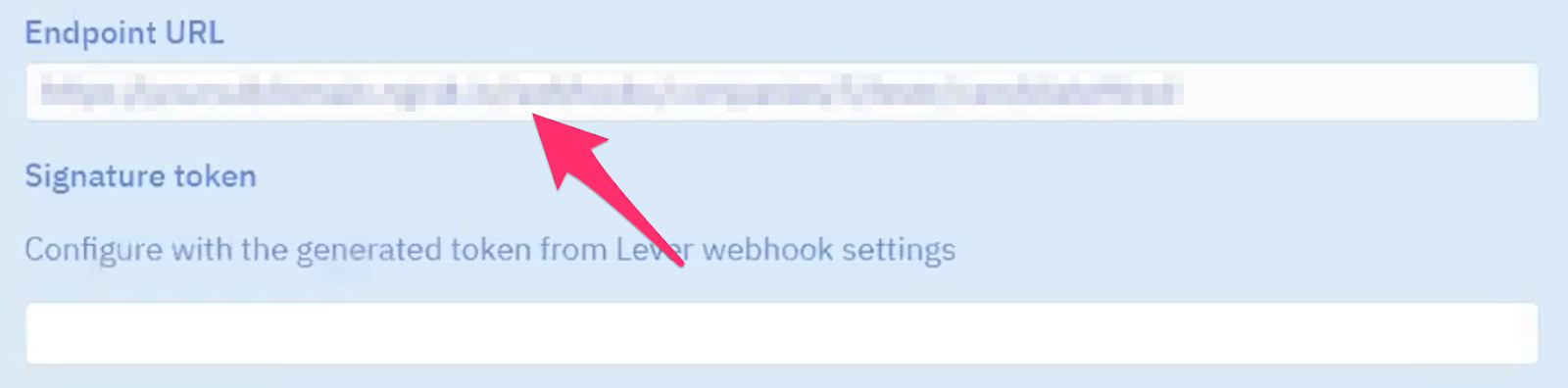 Arrow pointing to generated endpoint URL in Sora