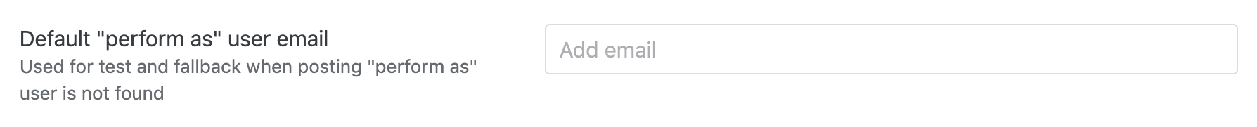 Default perform as user email field in interviewing.io configuration form.