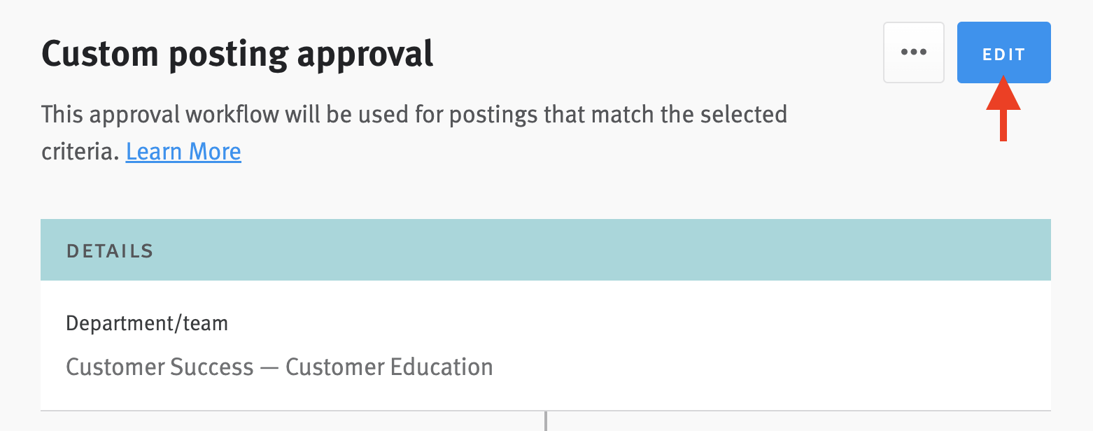 Approval editor with arrow pointing to edit button.
