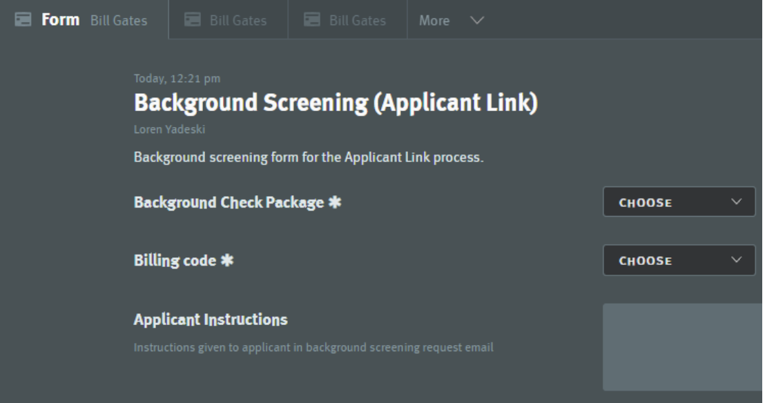 Crimcheck platform showing order form